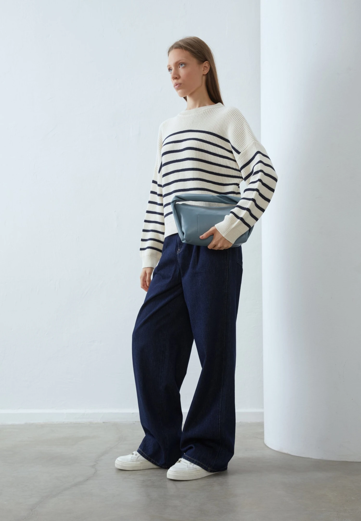 Anna Field Jumper - Off-white/dark Blue 2 Anna Field Jumper - Off-white/dark Blue - Image 2