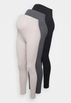 3 PACK - Leggings - Trousers - Black/taupe/light Pink -Fashion 059b67b003c44507bdbfc0f1a96c70c3