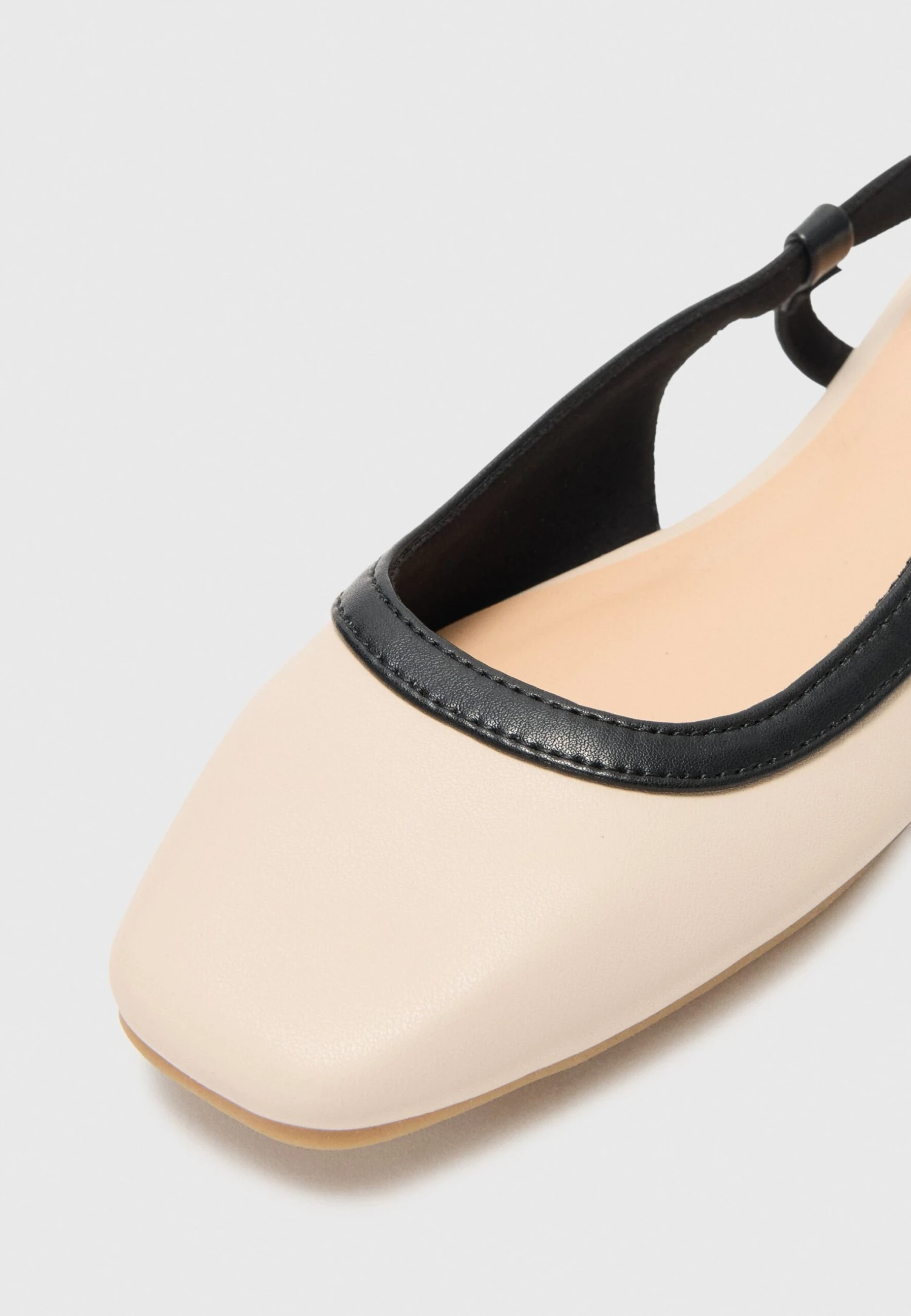 Anna Field Slingback Ballet Pumps - Off White/black 6 Anna Field Slingback Ballet Pumps - Off White/black - Image 6