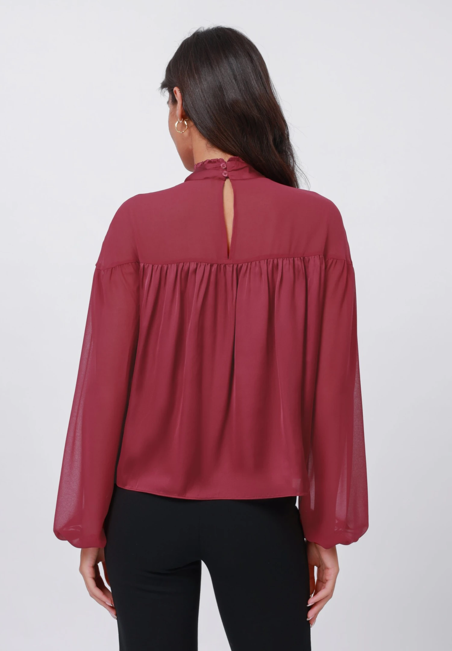 Anna Field Blouse - Wine 3 Anna Field Blouse - Wine - Image 3