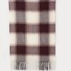 Anna Field Scarf - Wine Red/beige
