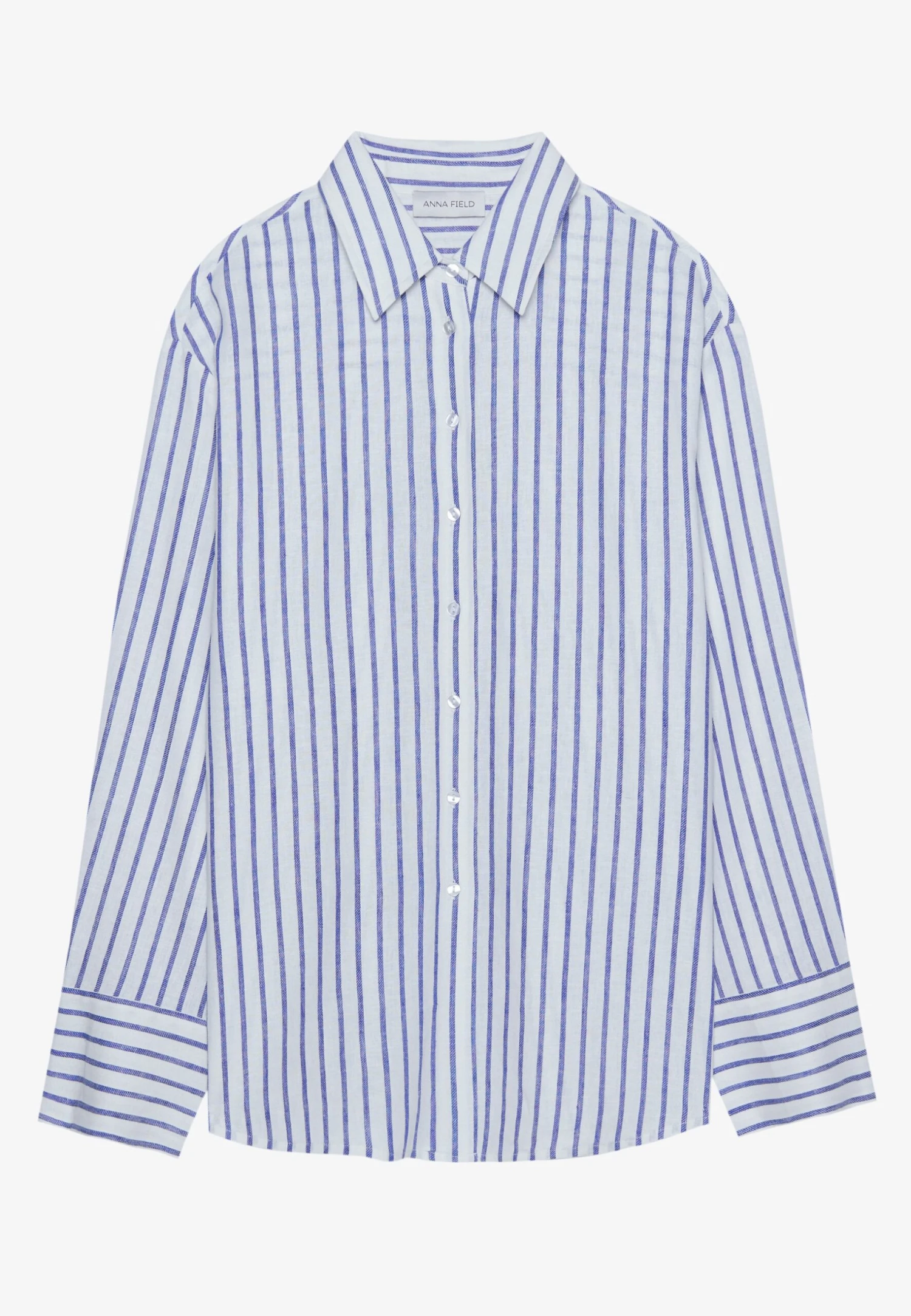 Anna Field LINEN BLEND MIX SHIRT - Button-down Blouse - White 4 Anna Field LINEN BLEND MIX SHIRT - Button-down Blouse - White - Image 4