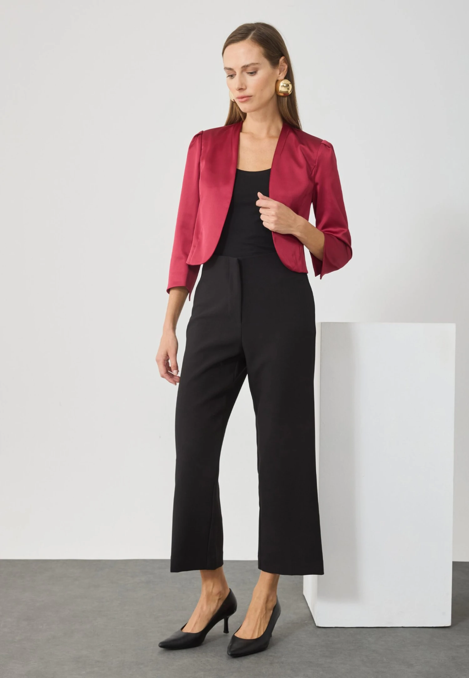 Anna Field Blazer - Bordeaux 2 Anna Field Blazer - Bordeaux - Image 2