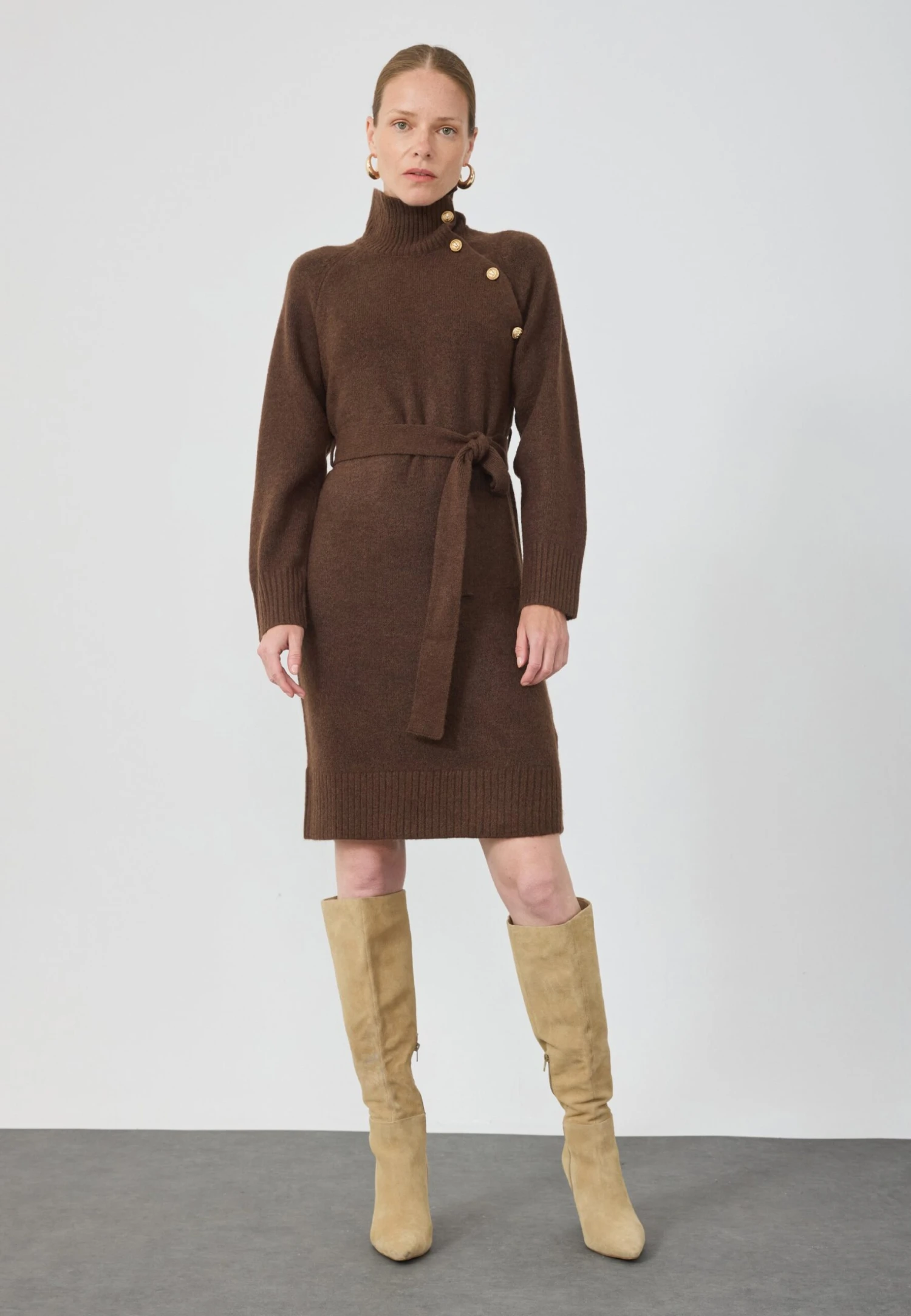 Anna Field Jumper Dress - Dark Brown 2 Anna Field Jumper Dress - Dark Brown - Image 2