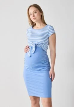 SET - Print T-shirt - Cronflower Blue/egret