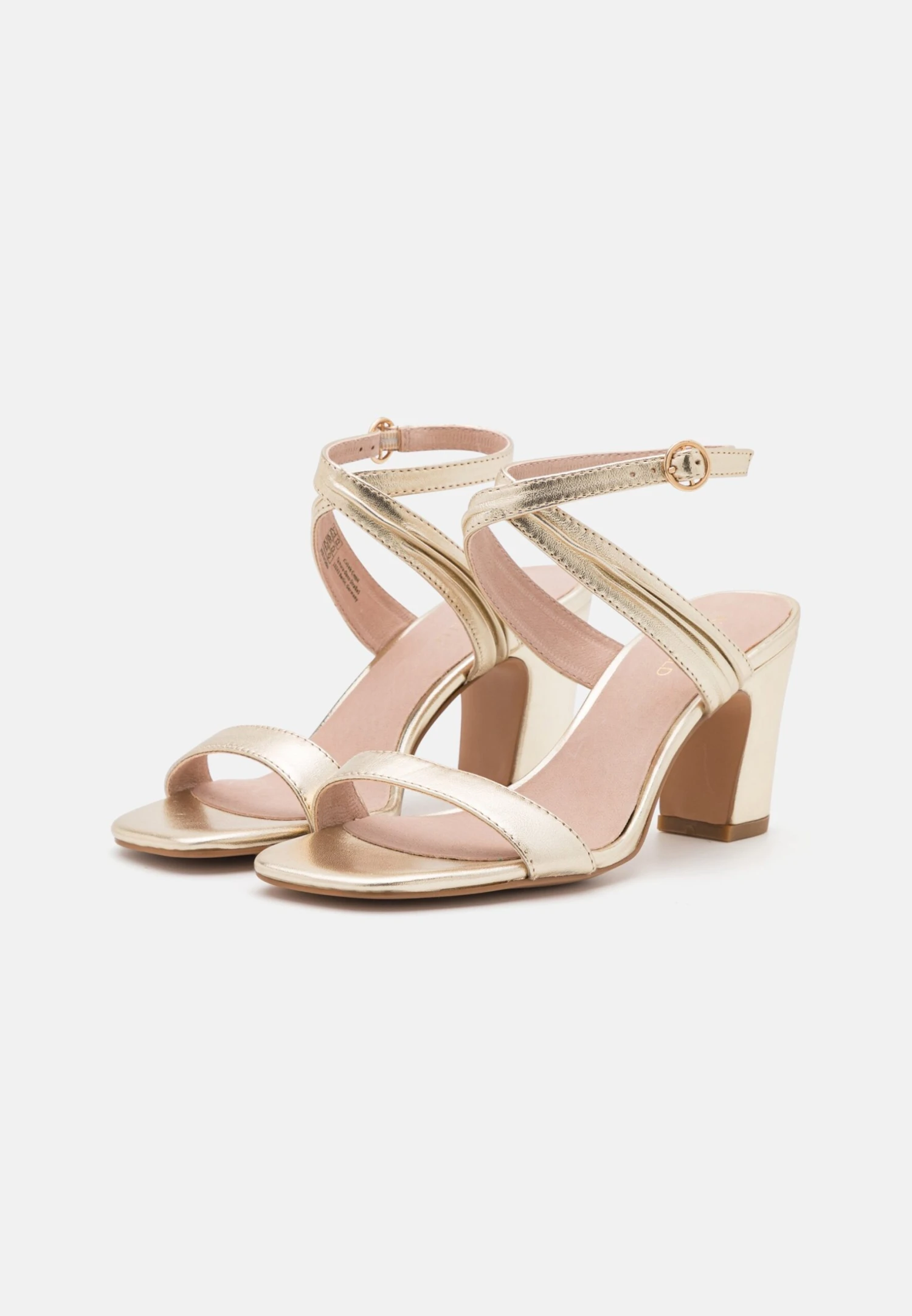Anna Field Leather- High Heeled Sandals - Gold-Coloured 3 Anna Field Leather- High Heeled Sandals - Gold-Coloured - Image 3