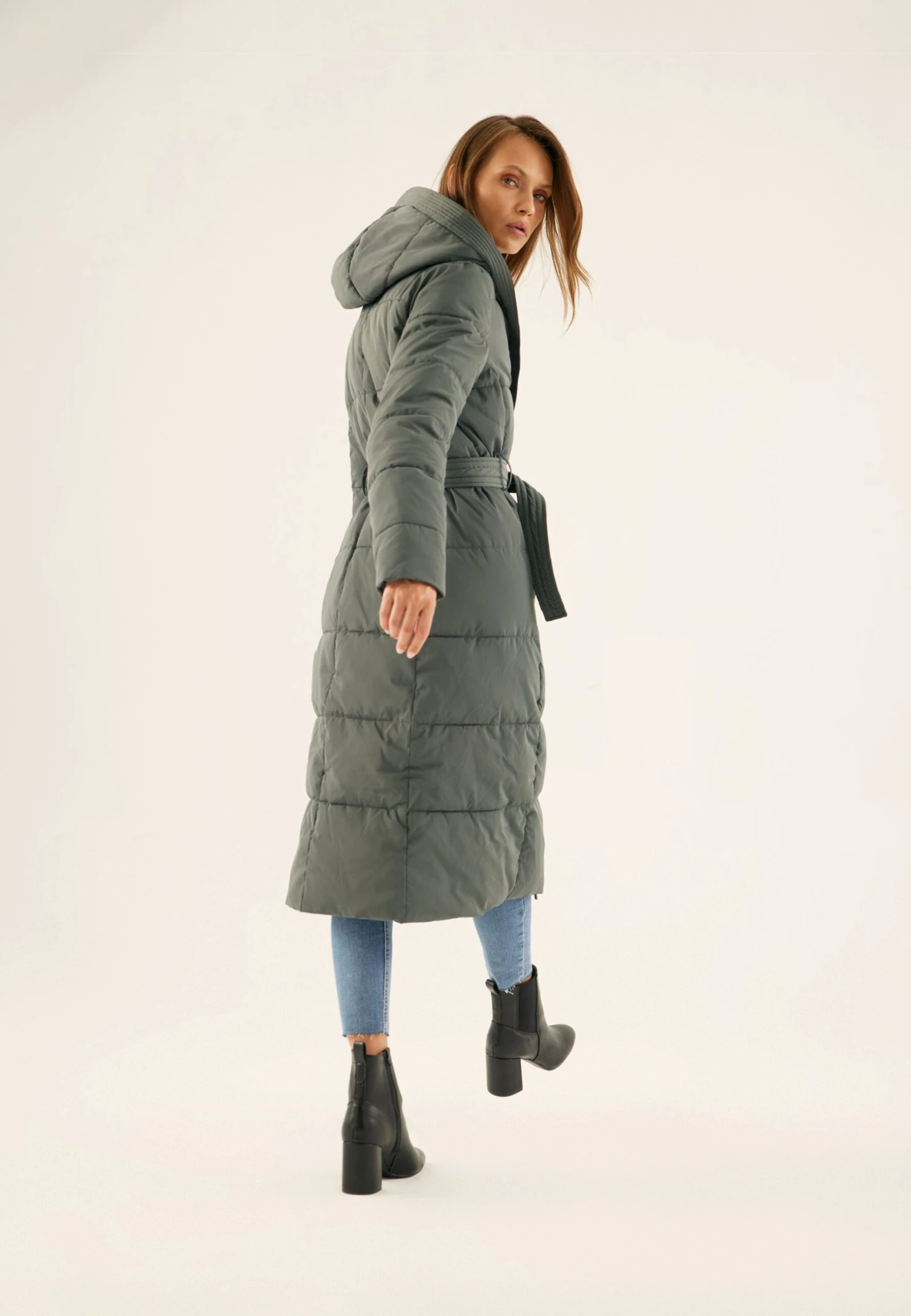 Anna Field Winter Coat - Khaki 3 Anna Field Winter Coat - Khaki - Image 3