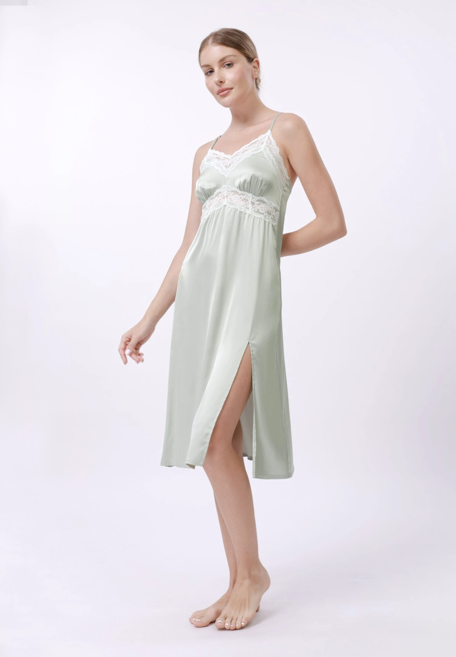 Anna Field Nightie - Sage 1 Anna Field Nightie - Sage