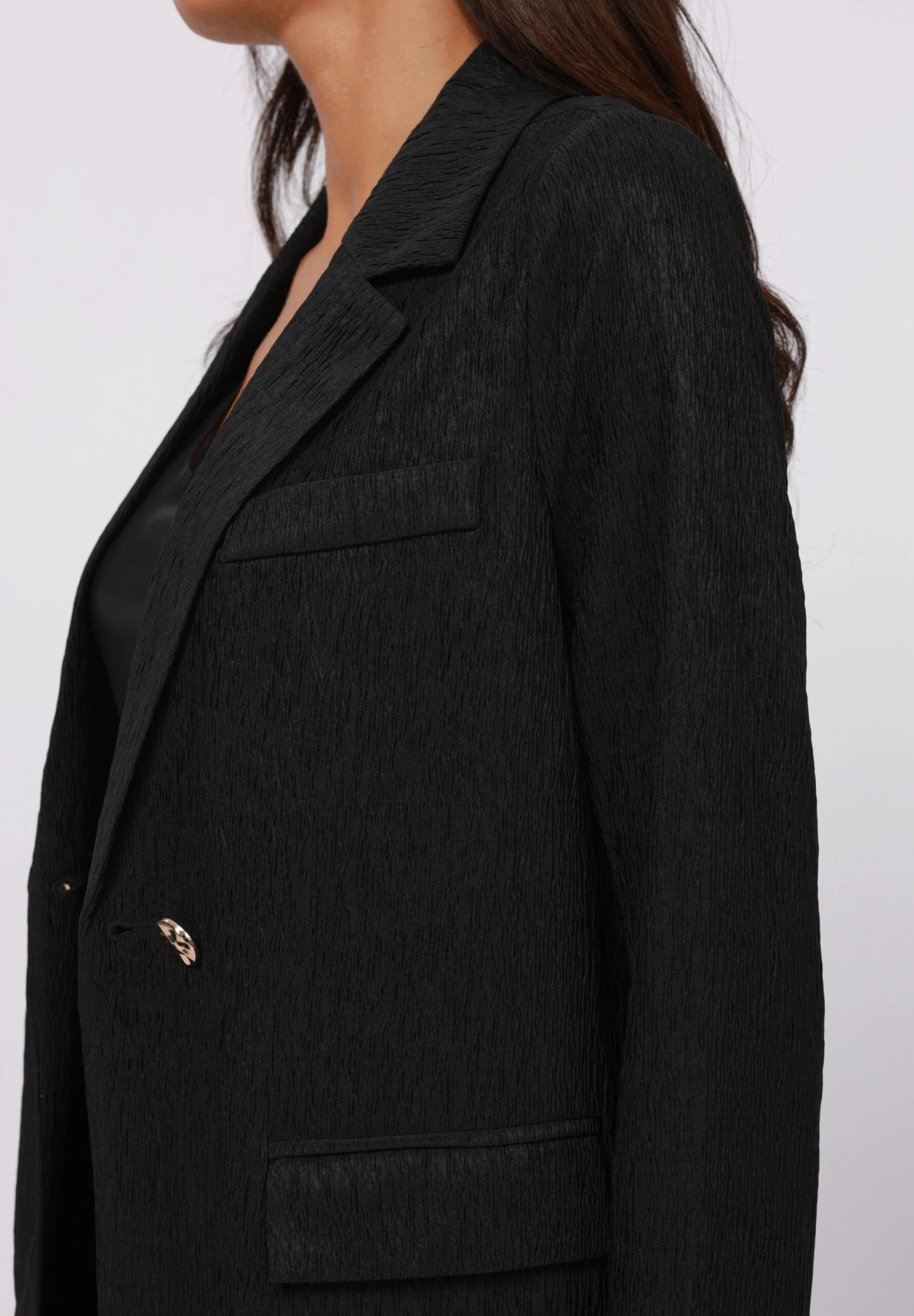 Anna Field TEXTURED CRINKLED - Blazer - Black 5 Anna Field TEXTURED CRINKLED - Blazer - Black - Image 5
