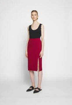 Anna Field Pencil Skirt - Dark Red -Fashion 1a4811d8b8b844c18ea957f12d0c985c