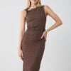 Anna Field Shift Dress - Chocolate Martini