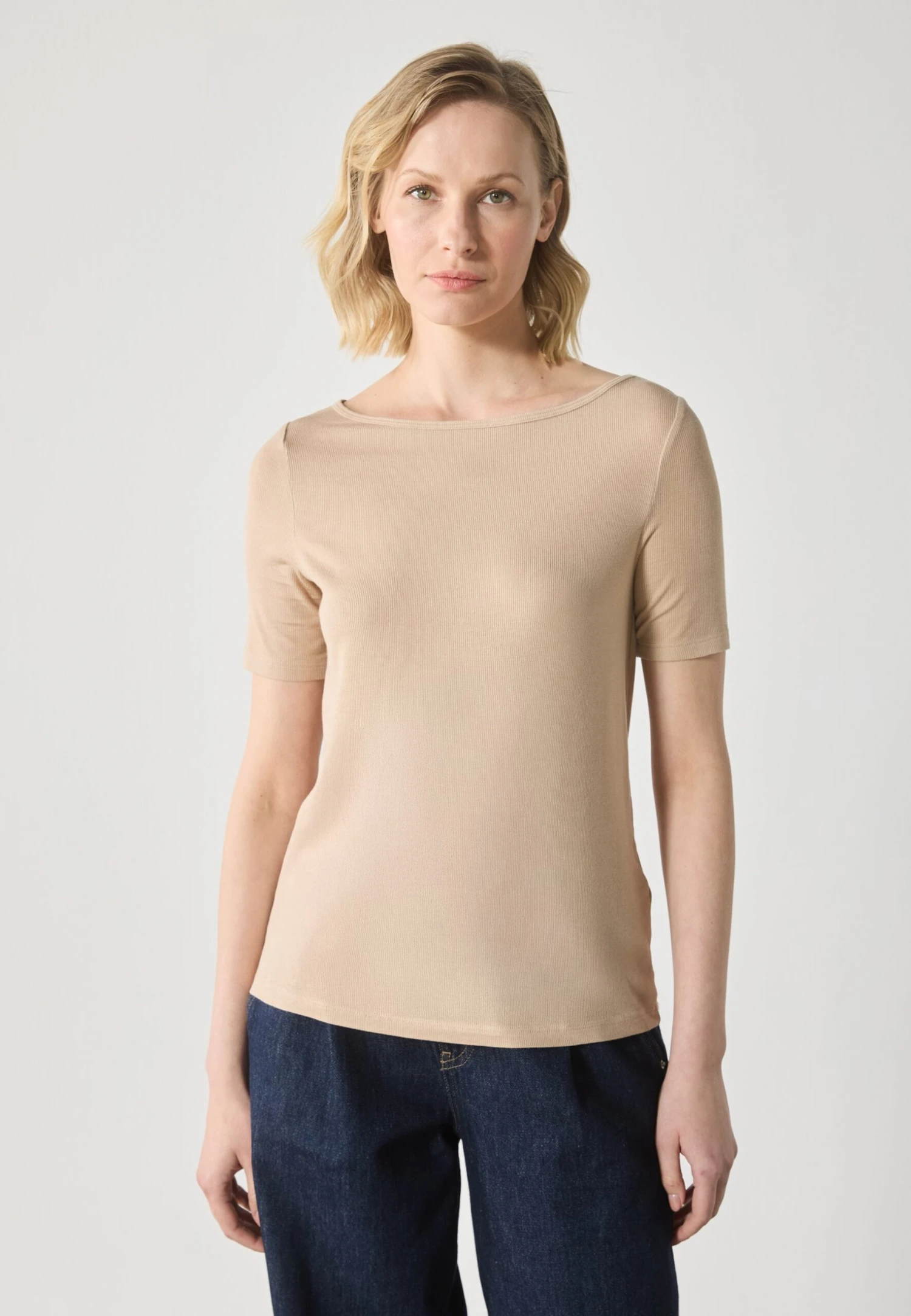 Anna Field BOATNECK T SHIRT IN MICRO MODAL MIX - Basic T-shirt - Light Taupe 1 Anna Field BOATNECK T SHIRT IN MICRO MODAL MIX - Basic T-shirt - Light Taupe