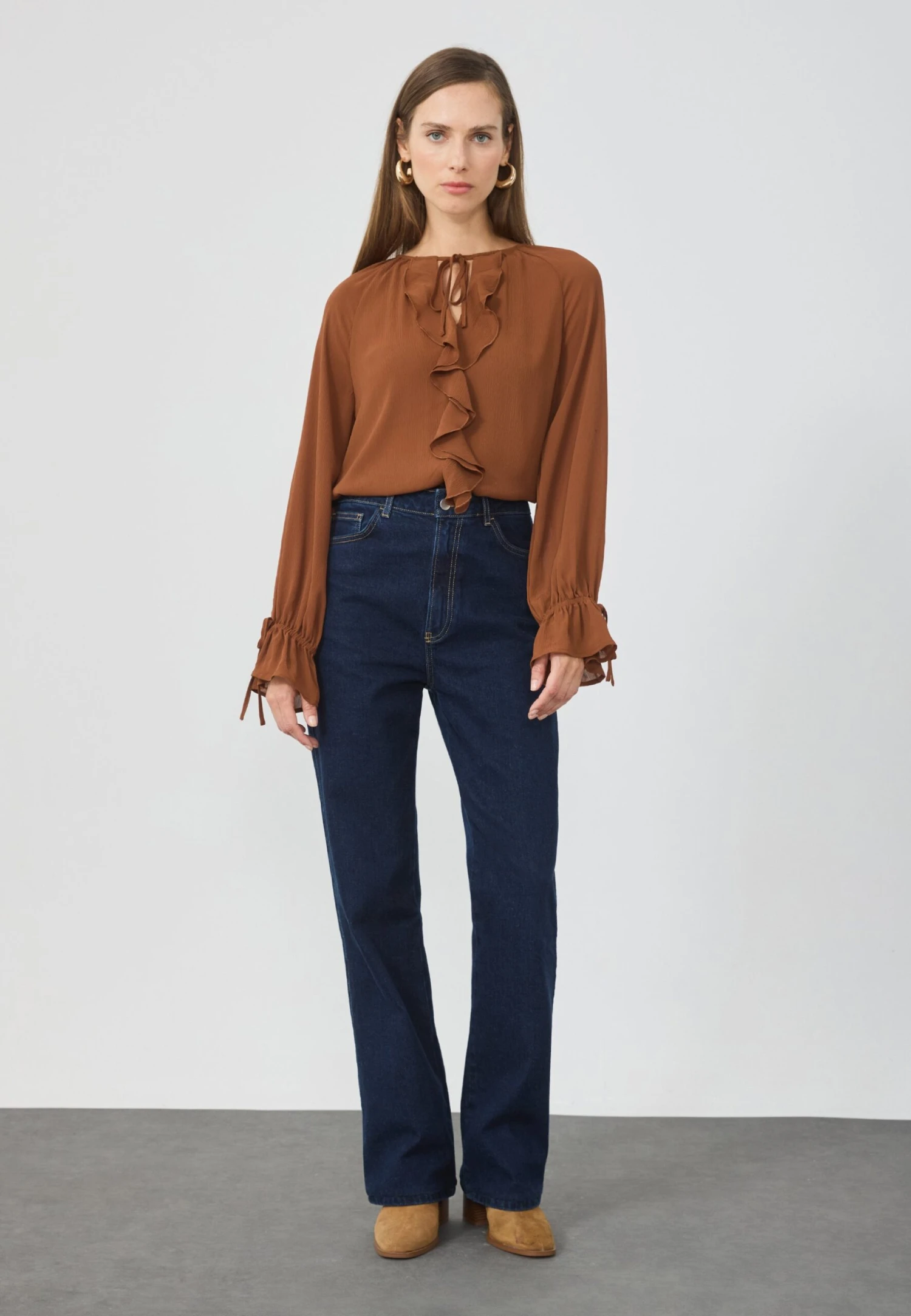 Anna Field Tunic - Brown 2 Anna Field Tunic - Brown - Image 2