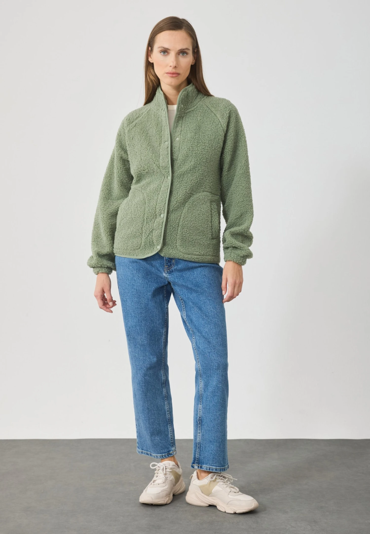 Anna Field Fleece Jacket - 17-6212 Tcx Sea Spray 2 Anna Field Fleece Jacket - 17-6212 Tcx Sea Spray - Image 2