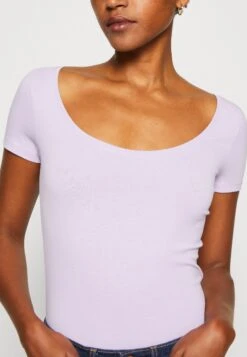 Anna Field 3 Pack - Basic T-Shirt - Purple/White/Mottled Light Grey -Fashion 1f483857cf7744369dc2877f48713854