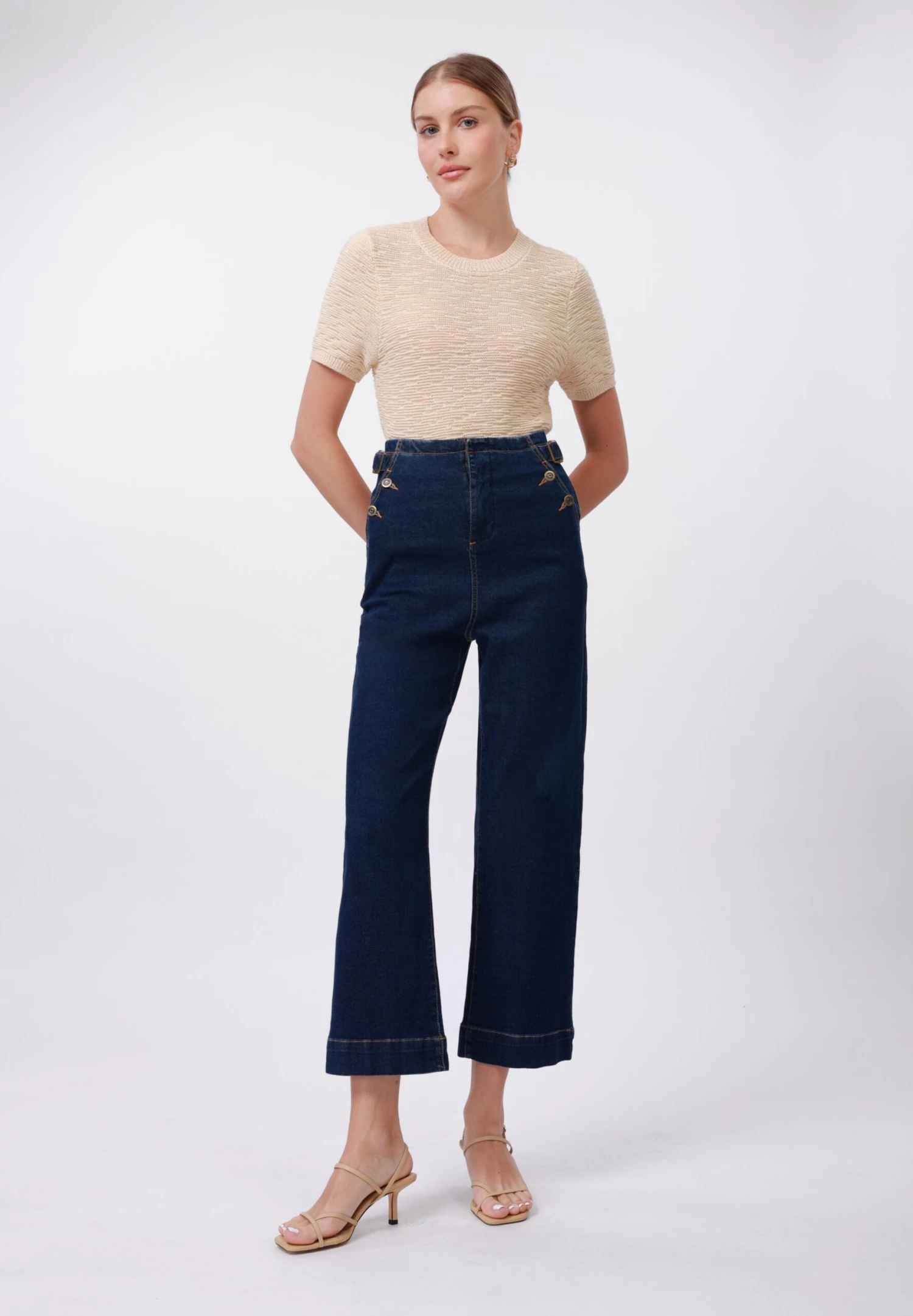 Anna Field Straight Leg Jeans - Dark Blue Wash 2 Anna Field Straight Leg Jeans - Dark Blue Wash - Image 2