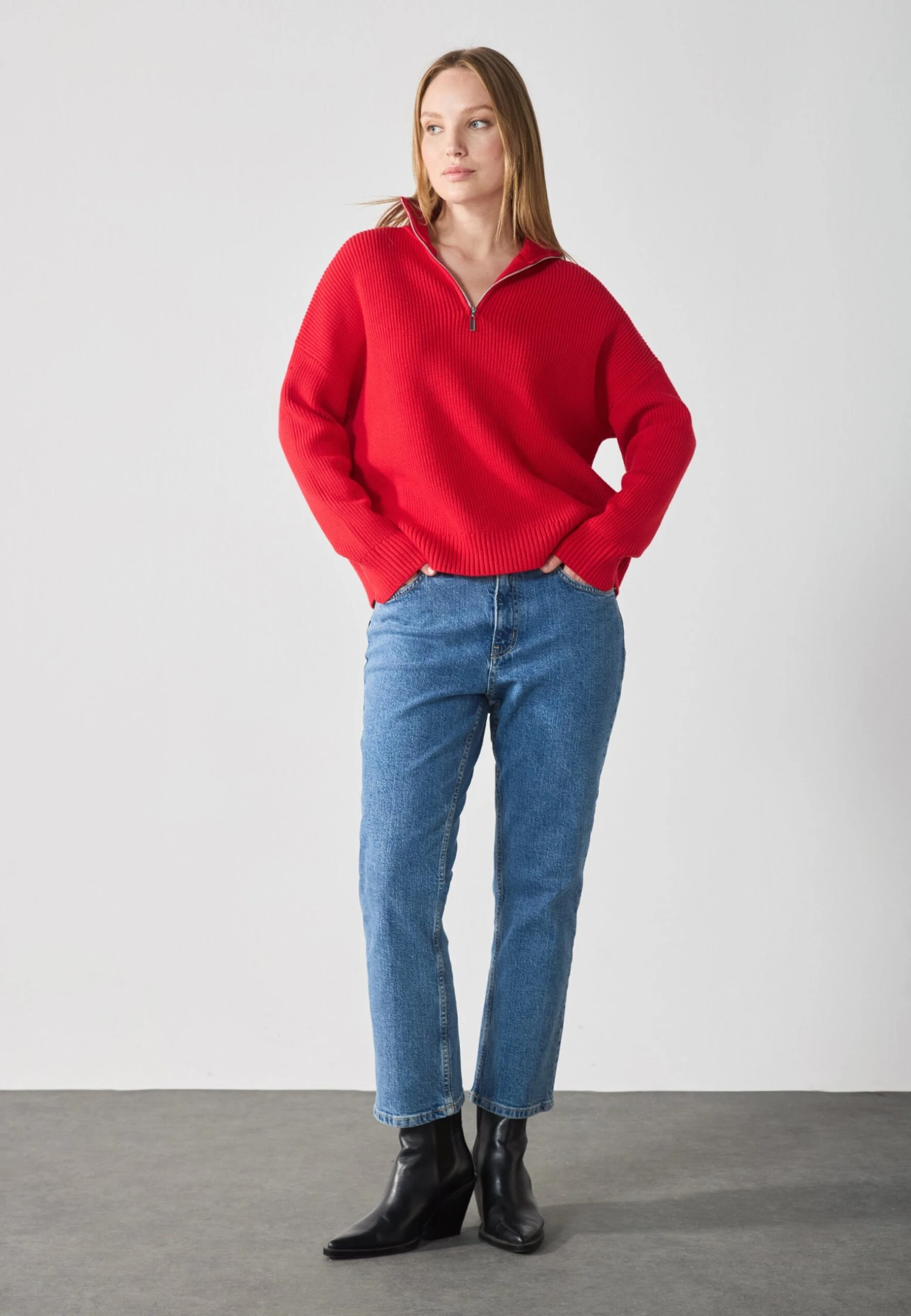 Anna Field Jumper - Chinese Red 2 Anna Field Jumper - Chinese Red - Image 2