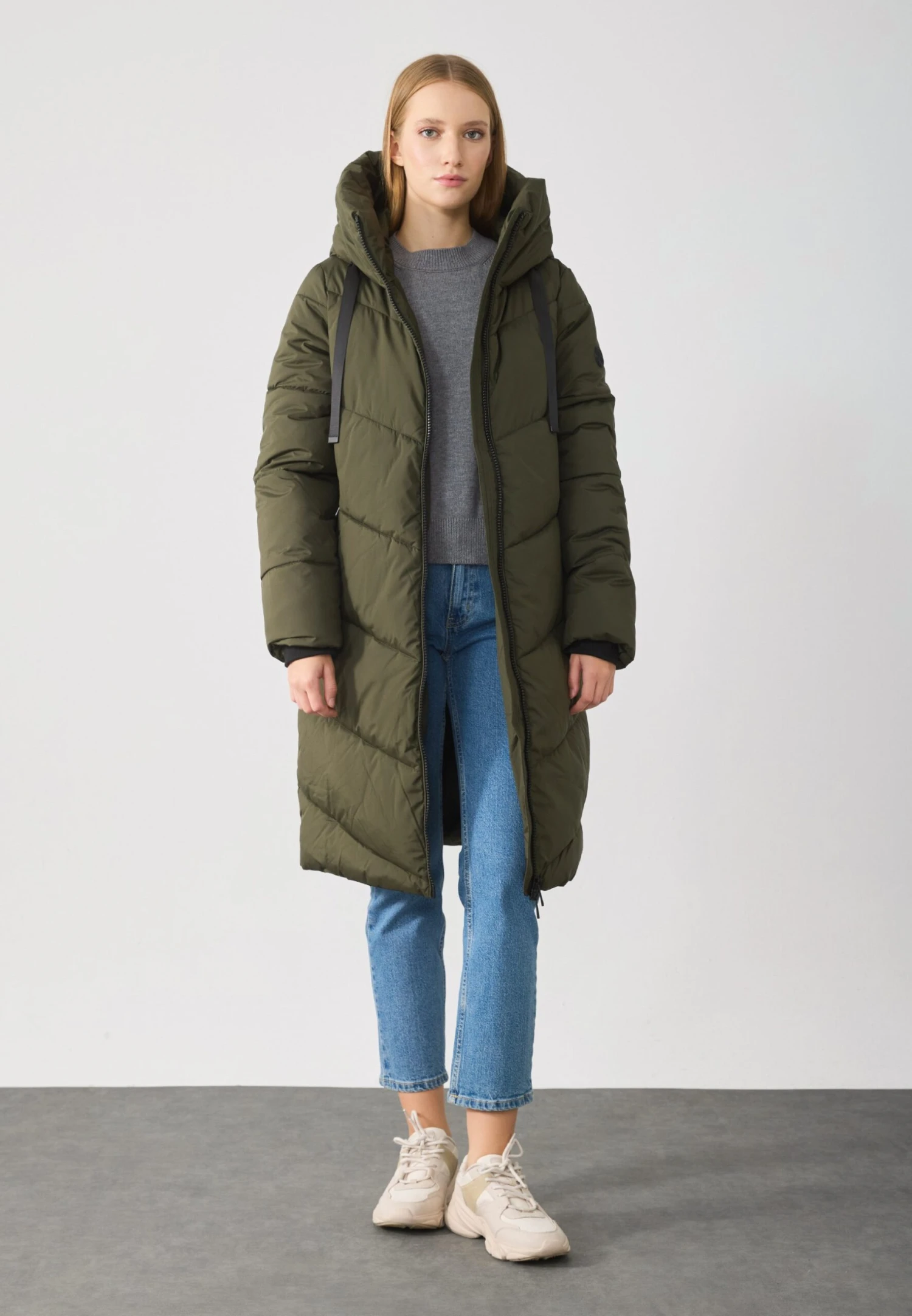 Anna Field CONTRAST - Winter Coat - Dark Green 2 Anna Field CONTRAST - Winter Coat - Dark Green - Image 2