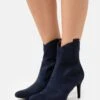 Anna Field High Heeled Ankle Boots - Dark Blue