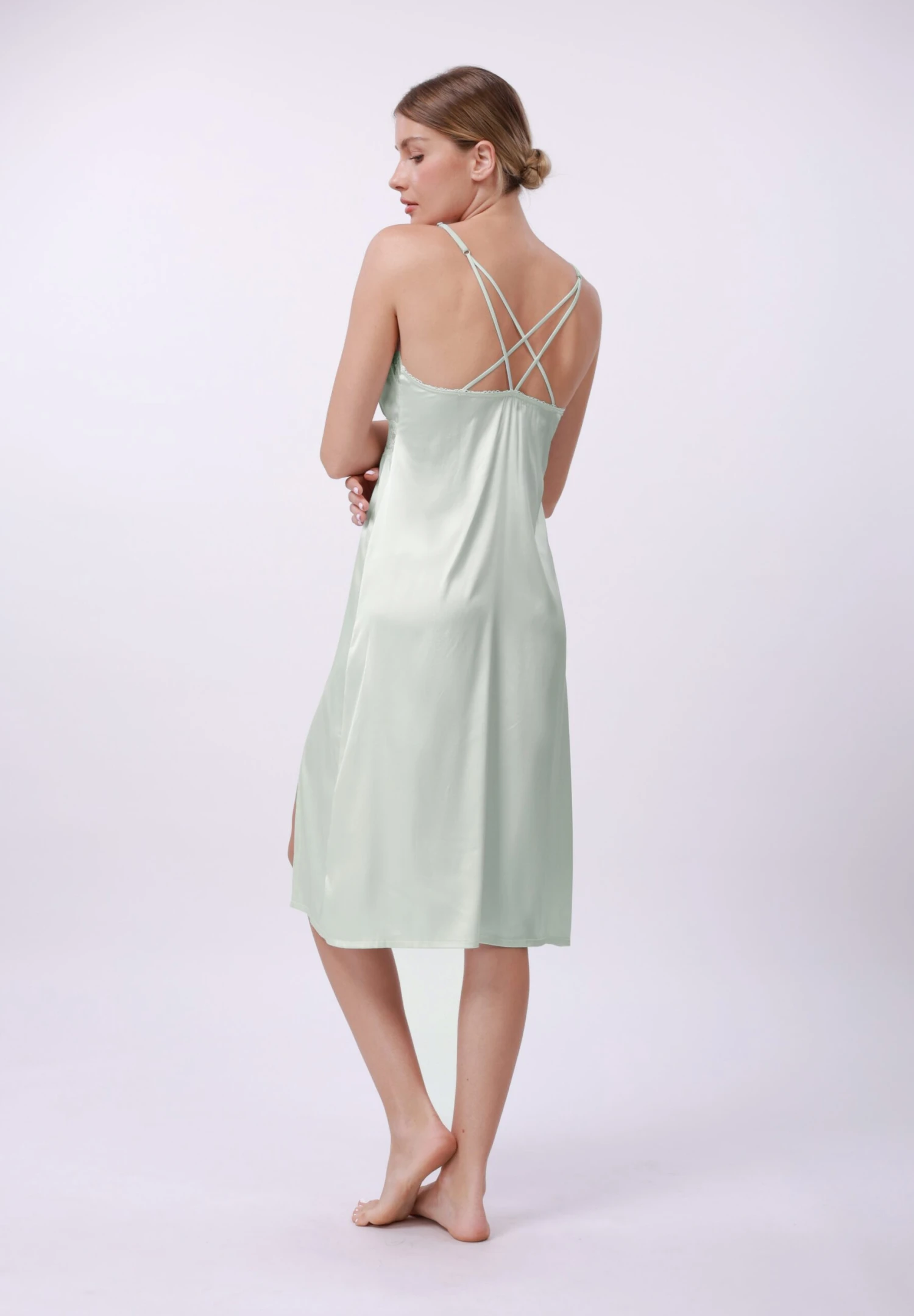 Anna Field Nightie - Sage 3 Anna Field Nightie - Sage - Image 3