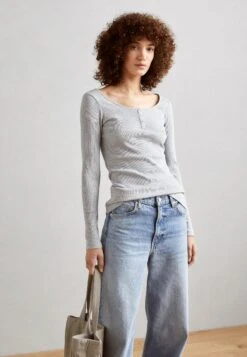 Anna Field Long Sleeved Top - Mottled Grey