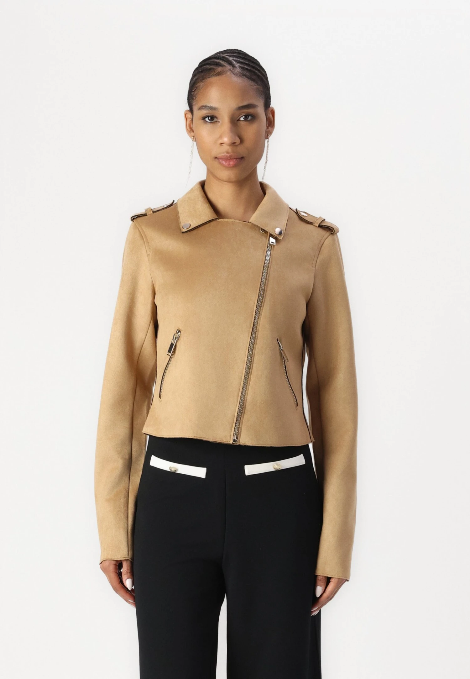 Anna Field Faux Leather Jacket - Beige 4 Anna Field Faux Leather Jacket - Beige - Image 4