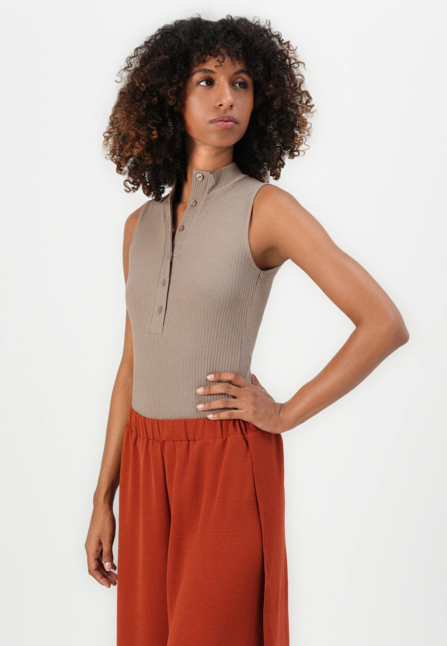 Anna Field SUMMER CULOTTE OPEN HEM - Trousers - Bordeaux 4 Anna Field SUMMER CULOTTE OPEN HEM - Trousers - Bordeaux - Image 4