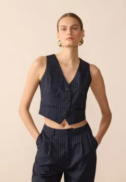Anna Field Waistcoat - Dark Blue