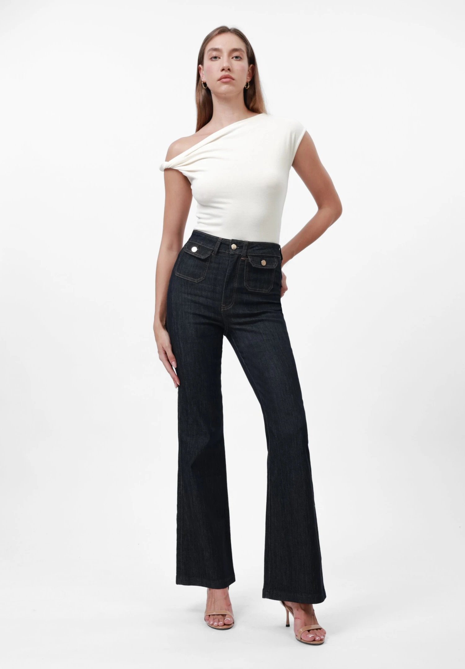 Flared Jeans - Raw Denim 2 Flared Jeans - Raw Denim - Image 2