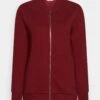 Anna Field Zip-Up Sweatshirt - Bordeaux