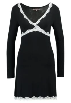 Anna Field Heidi Long Sleeves Viscose Nightdress - Nightie - Black -Fashion 32fa00dfae104f94a6dcda686bd2fdf8