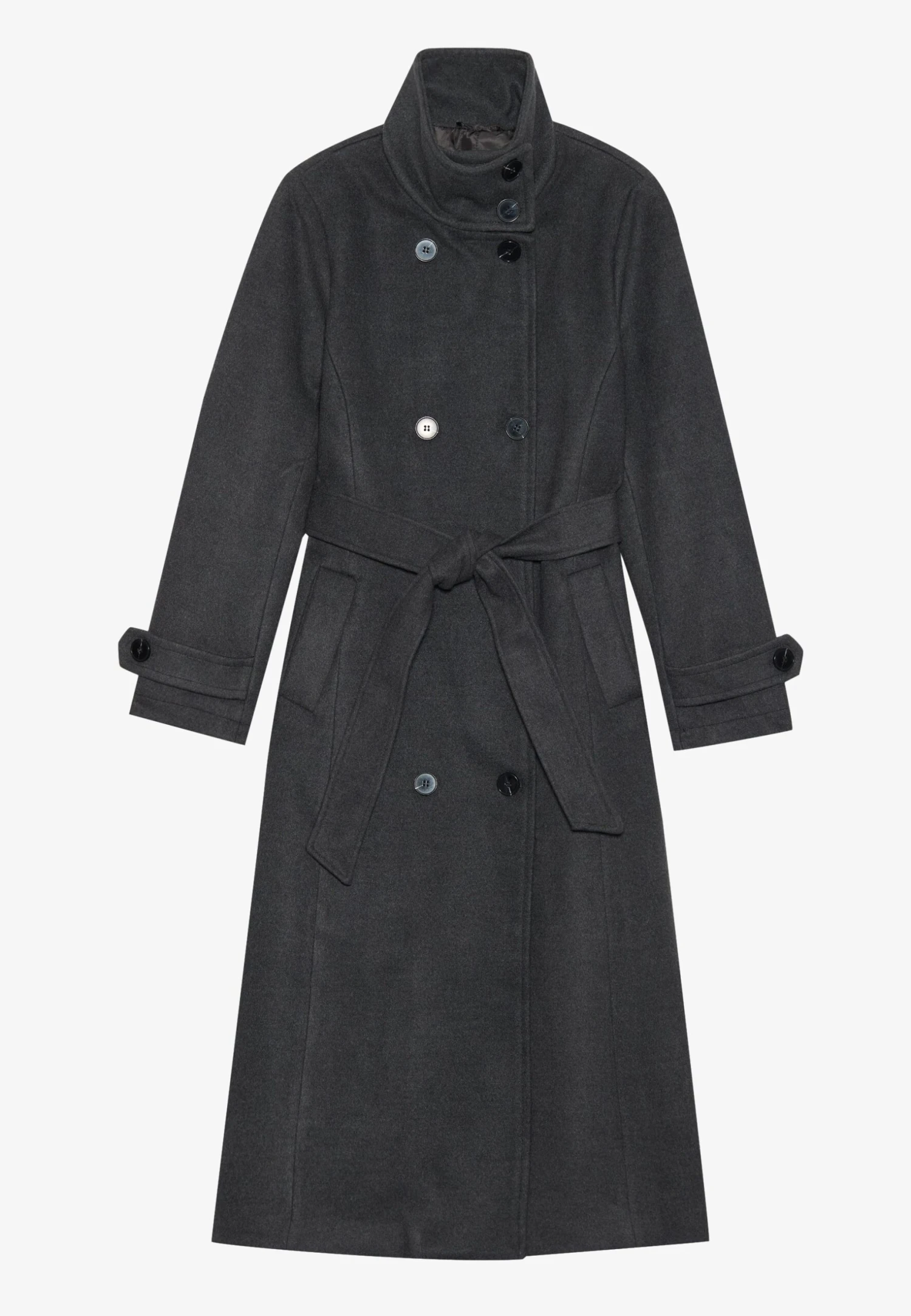 Anna Field Classic Coat - Dark Grey 4 Anna Field Classic Coat - Dark Grey - Image 4