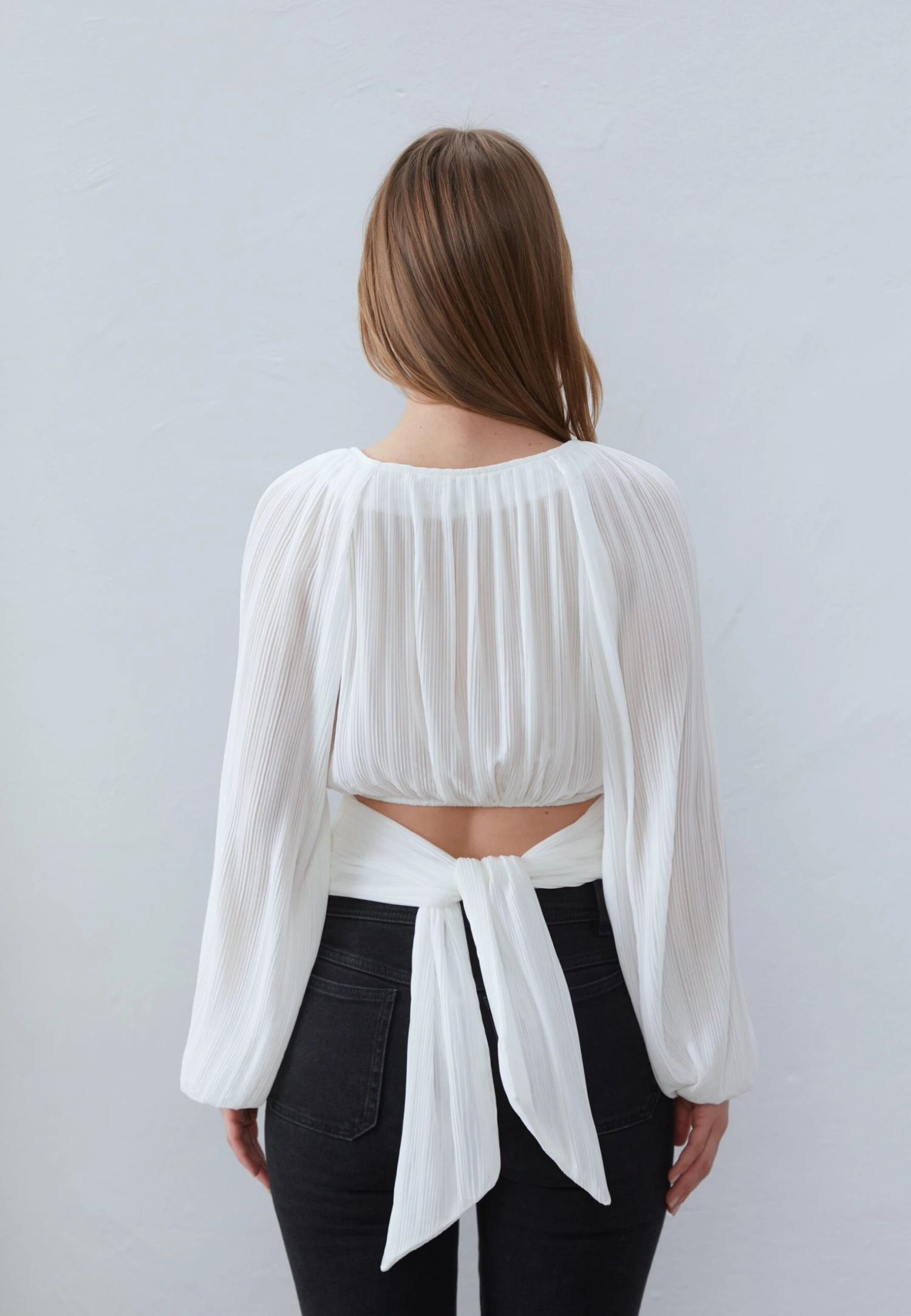 Anna Field CROPPED PLISSE TUNIC - Blouse - Offwhite 3 Anna Field CROPPED PLISSE TUNIC - Blouse - Offwhite - Image 3