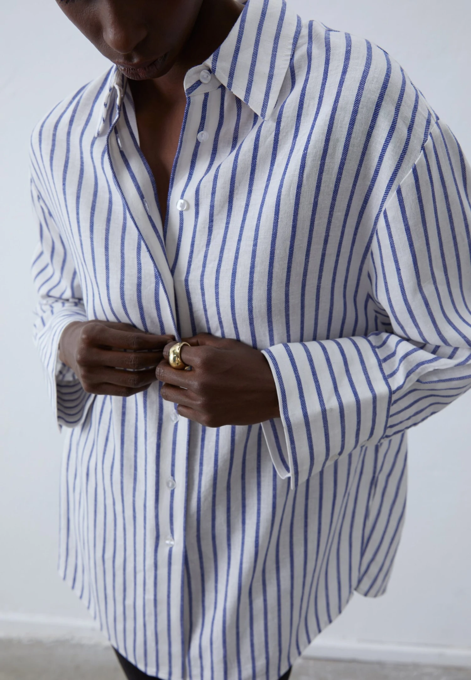 Anna Field LINEN BLEND MIX SHIRT - Button-down Blouse - White 5 Anna Field LINEN BLEND MIX SHIRT - Button-down Blouse - White - Image 5