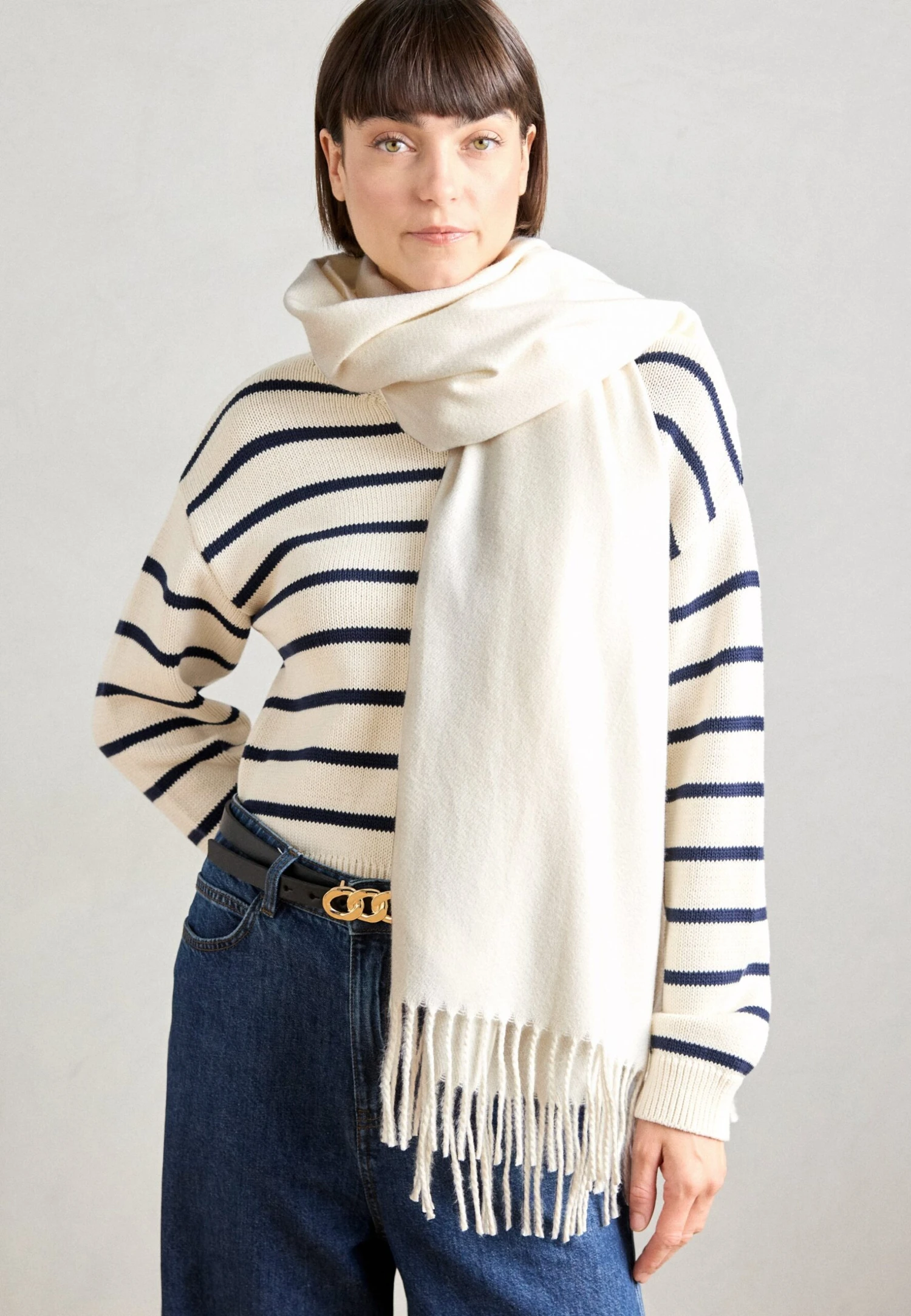 Anna Field Scarf - Cream White 2 Anna Field Scarf - Cream White - Image 2