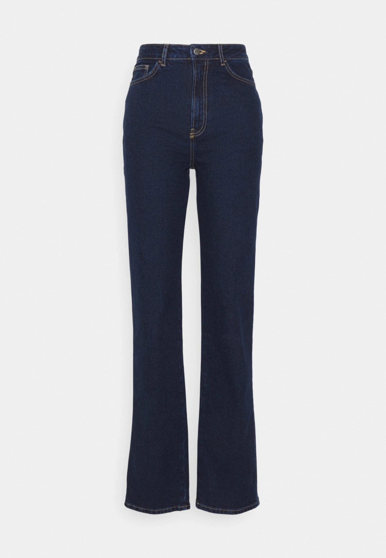 Straight Leg Jeans - Dark Blue Denim 4 Straight Leg Jeans - Dark Blue Denim - Image 4