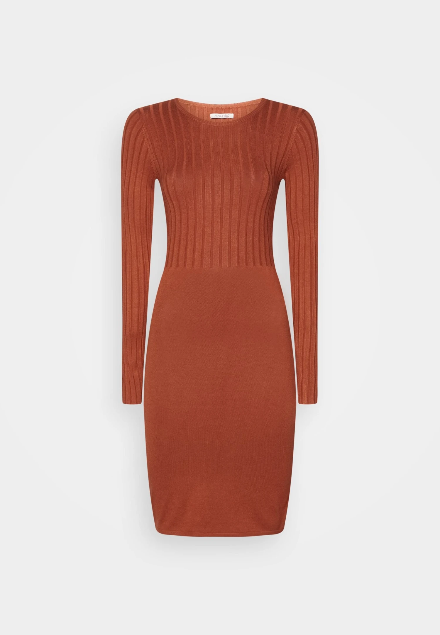Anna Field Crew Ausschnitt Ripp Top Bodycon Mini Strickkleid - Shift Dress - Brown 1 Anna Field Crew Ausschnitt Ripp Top Bodycon Mini Strickkleid - Shift Dress - Brown