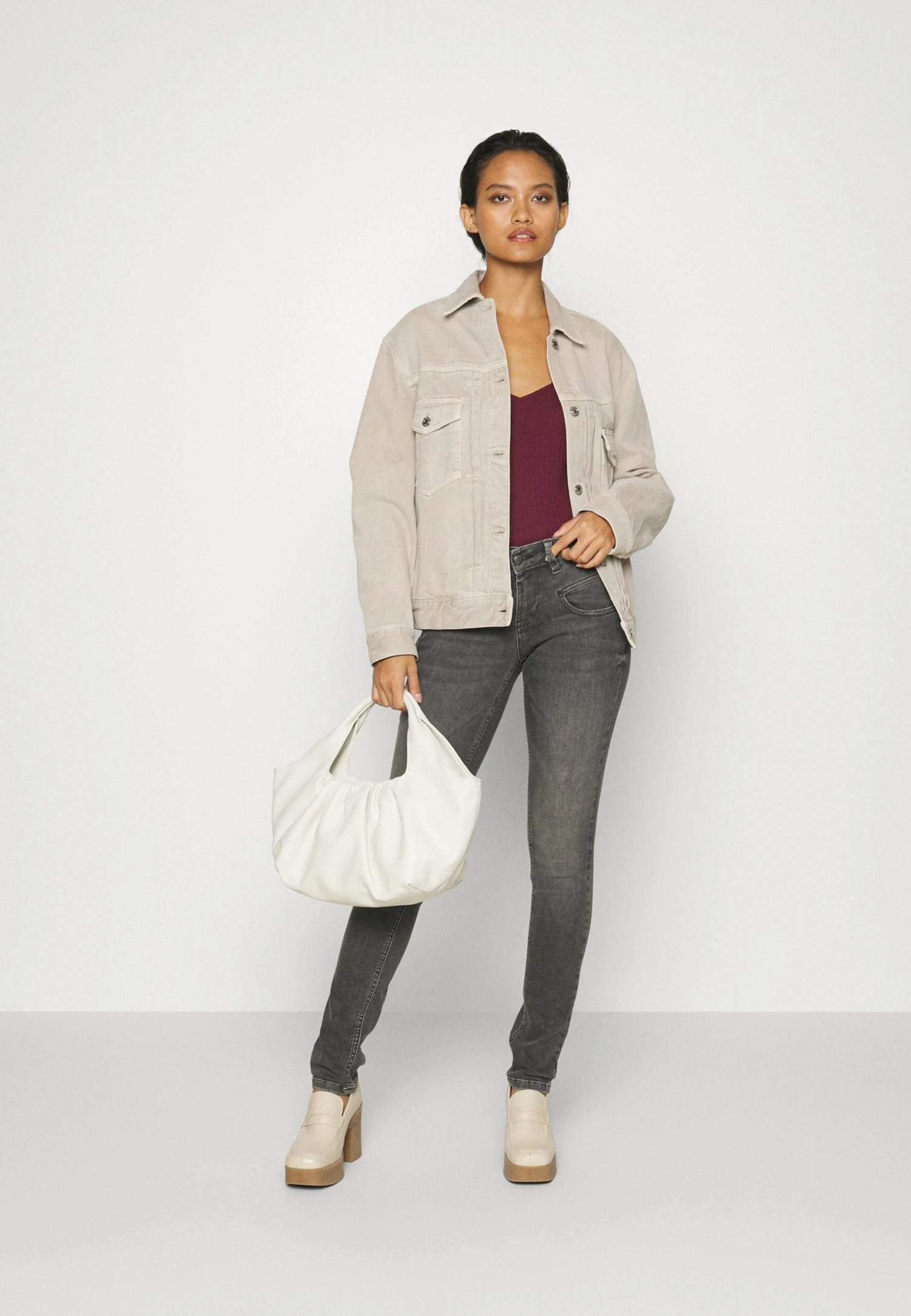 Anna Field Long Sleeved Top - Dark Red 2 Anna Field Long Sleeved Top - Dark Red - Image 2