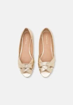 Anna Field Peeptoe Ballet Pumps - Gold -Fashion 3a1b6276b6304eafbc6446001a4e73ff