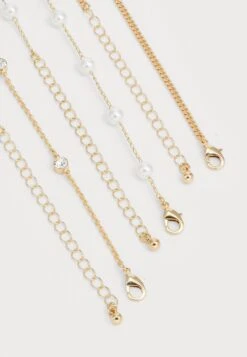 Anna Field 3 PACK - Necklace - Shiny Gold-coloured -Fashion 3a84a16559c34327bbdf3903d9d307eb