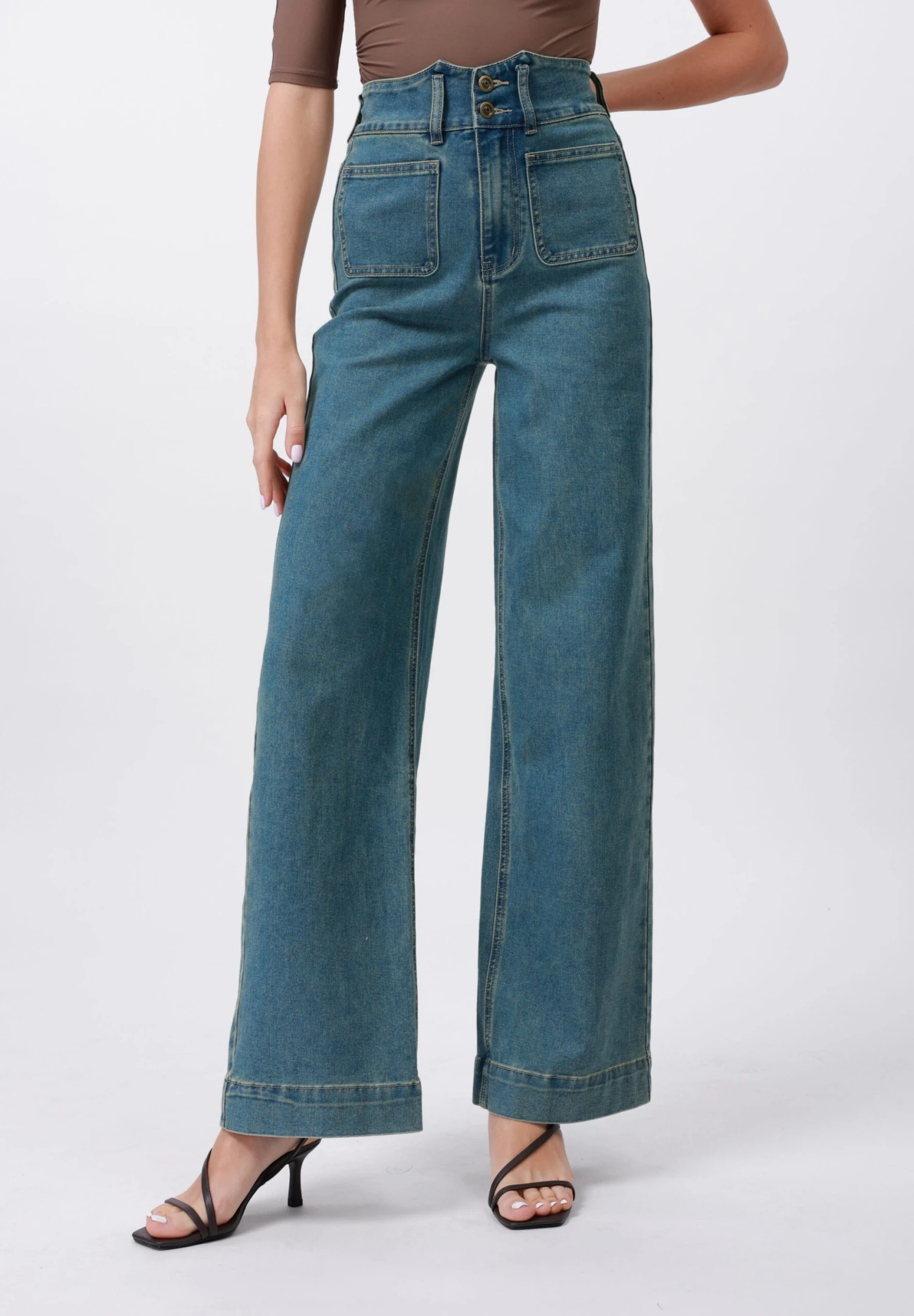 Flared Jeans - Blue Wash 1 Flared Jeans - Blue Wash