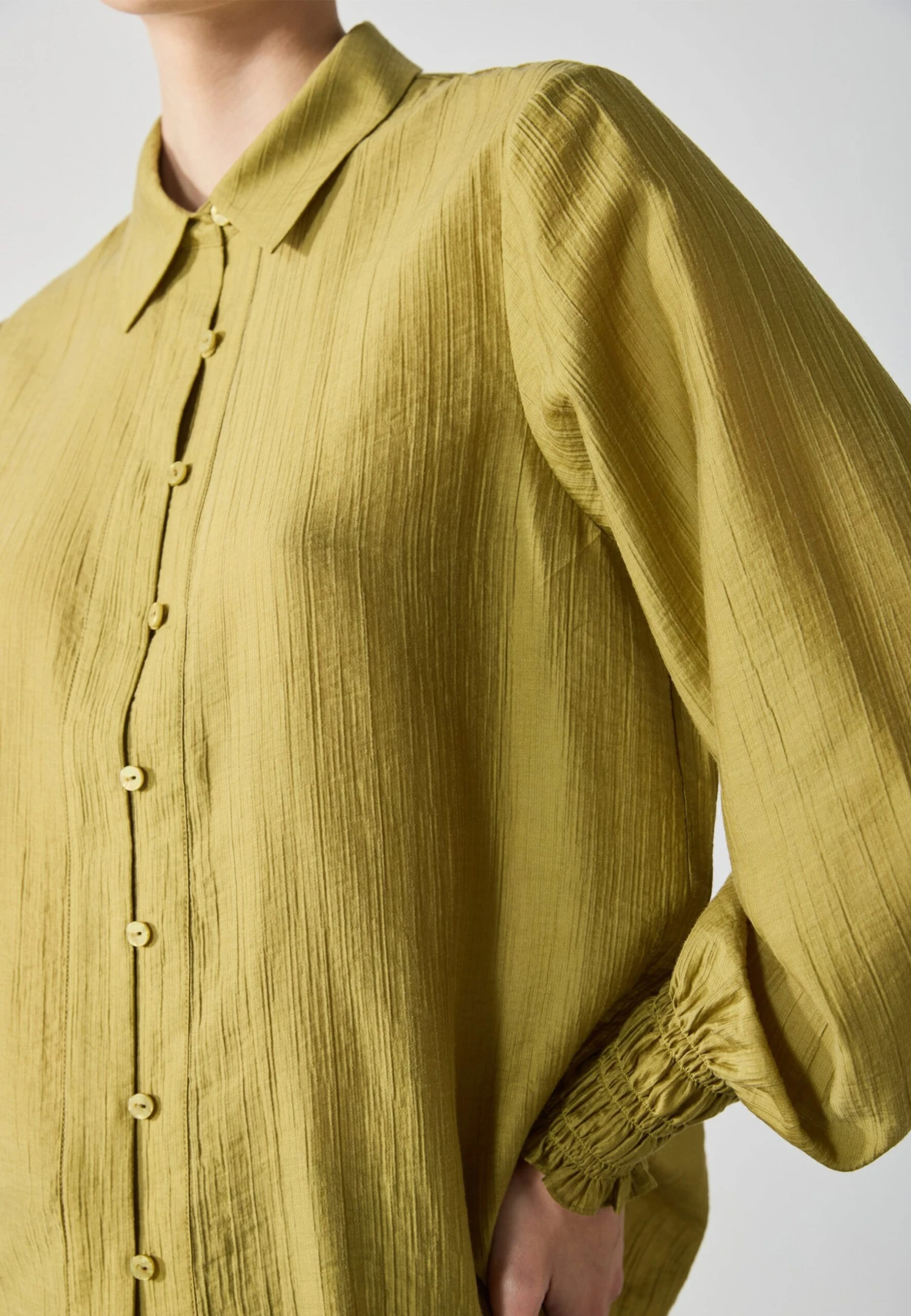 Anna Field Button-down Blouse - Willow 5 Anna Field Button-down Blouse - Willow - Image 5