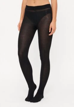 Anna Field RIBBED MODAL BLEND KNITTED TIGHTS 2 PACK - Tights - Black