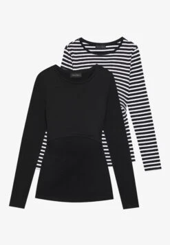 NURSING LONG SLEEVE TOP 2 PACK - Long Sleeved Top - Black/bordeaux 17 NURSING LONG SLEEVE TOP 2 PACK - Long Sleeved Top - Black/bordeaux -Fashion 4a49bc539b4646609fe5aae57c980ea8