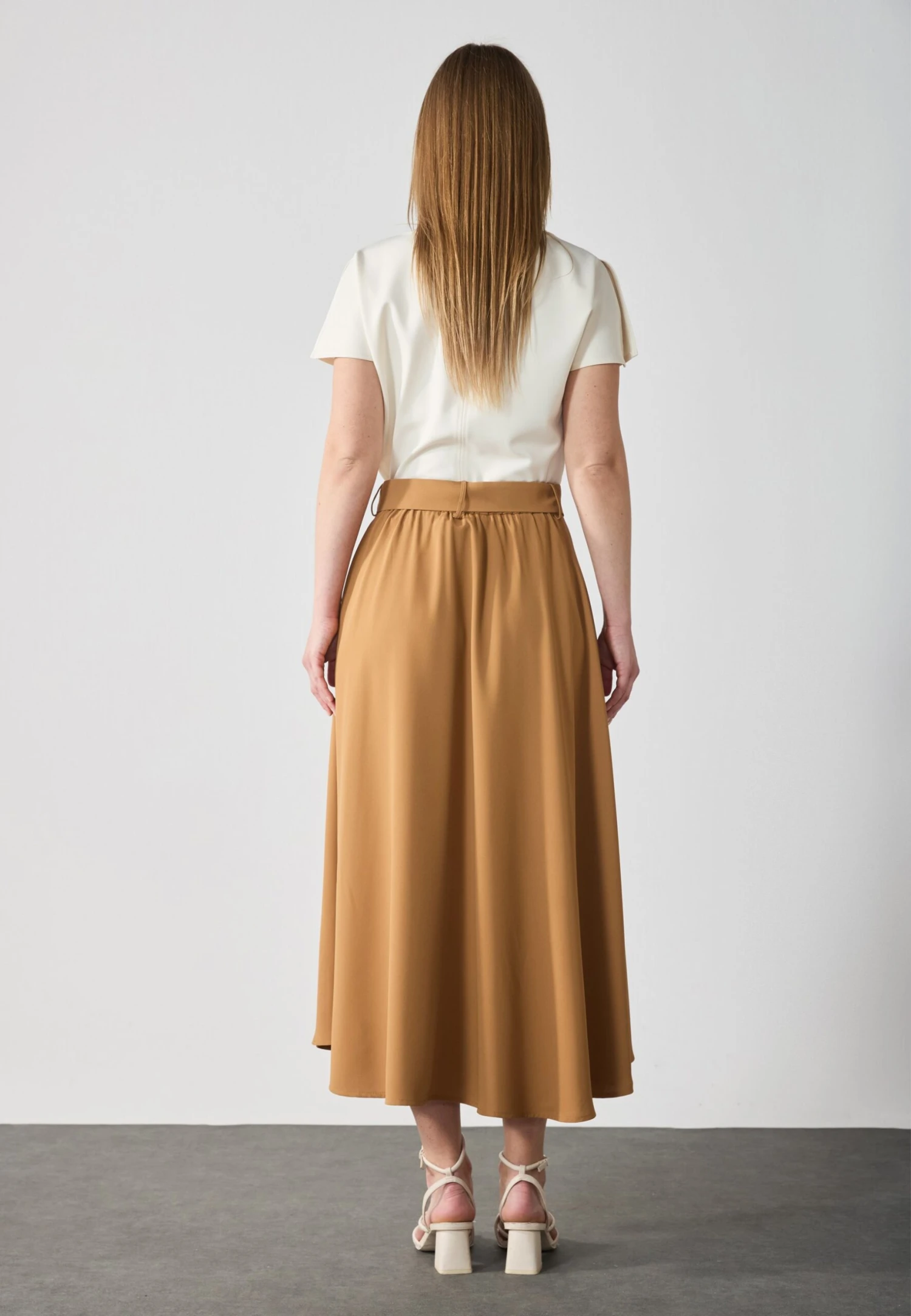 Anna Field A-line Skirt - Rust Brown 3 Anna Field A-line Skirt - Rust Brown - Image 3