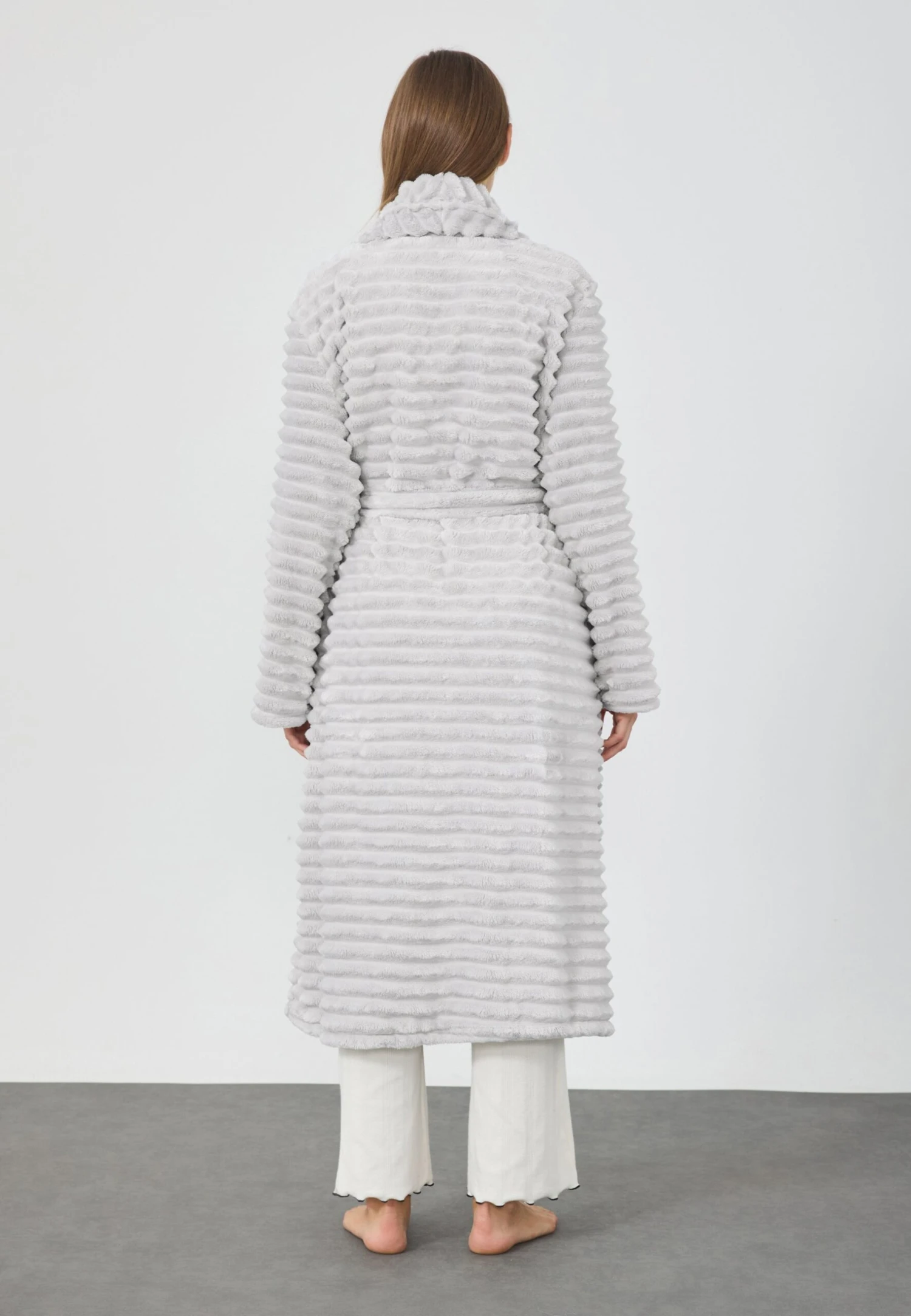 Anna Field Dressing Gown - Grey 3 Anna Field Dressing Gown - Grey - Image 3