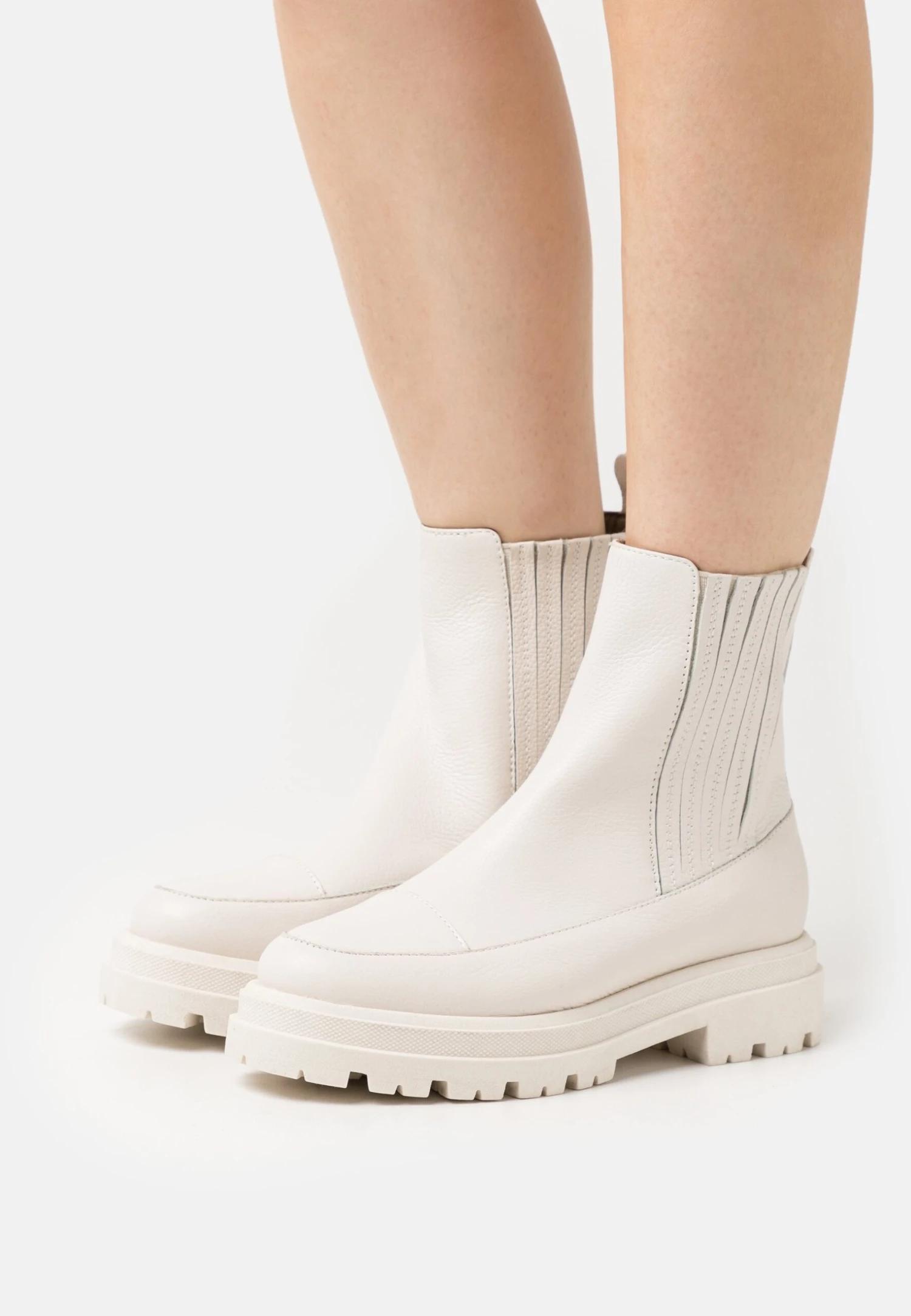 Anna Field Leather - Platform Ankle Boots - Off-White 1 Anna Field Leather - Platform Ankle Boots - Off-White
