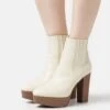 Anna Field Platform Ankle Boots - Off White