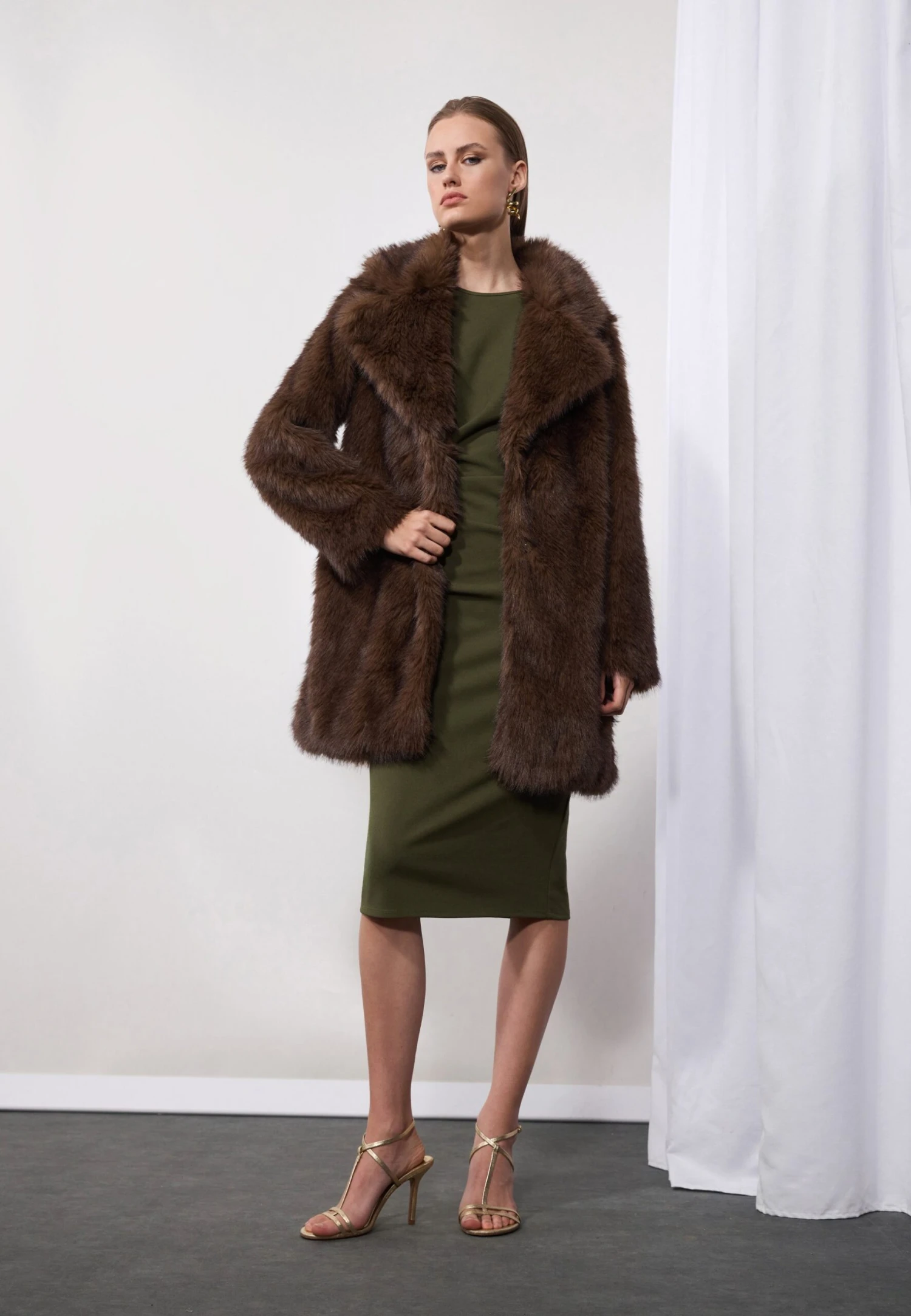 Anna Field Winter Coat - Brown 2 Anna Field Winter Coat - Brown - Image 2