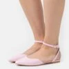 Anna Field Ankle Strap Ballet Pumps - Pink